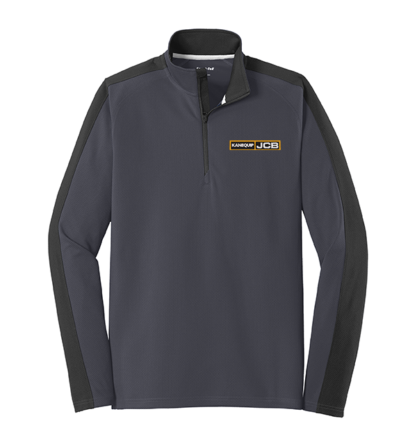 Sport-Tek® Sport-Wick® Textured Colorblock 1/4-Zip Pullover with JCB logo